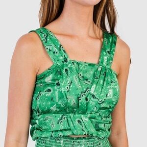 Koch Parisian Kelly Green Tina Top Medium